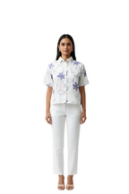 Embroidery Top for Women in Purple