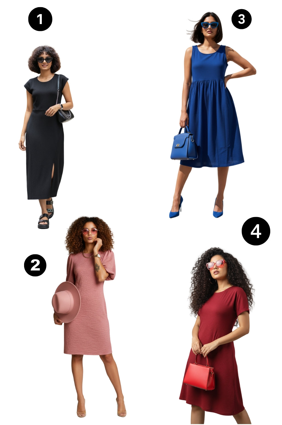 Women's Party Wear Dress Combo Pack of 4