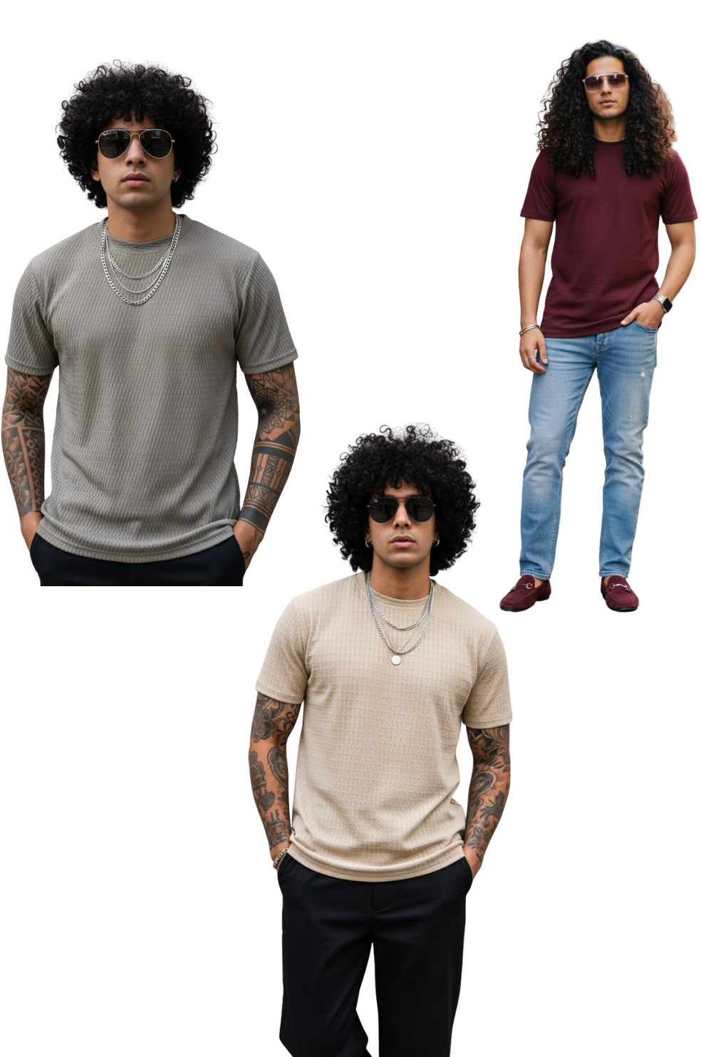 Mens Half Sleeve T-Shirt Combo Pack of 3