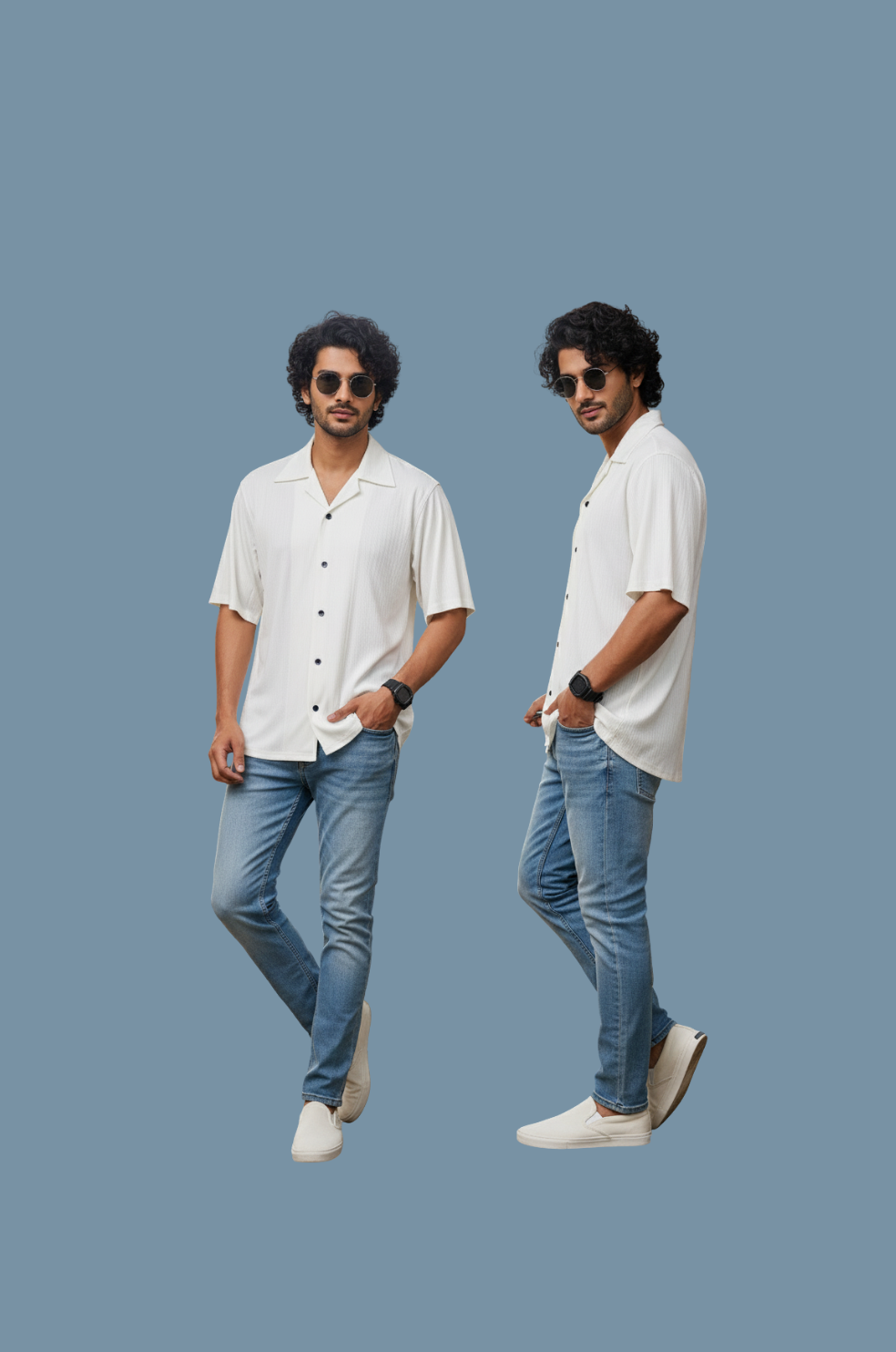 Men’s Slim Fit Shirt in White Colour