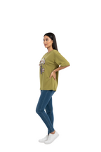 Oversized T Shirt for Women in Sage Green