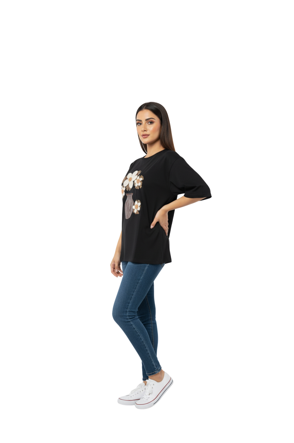 Women’s Casual Black Oversized T-Shirt