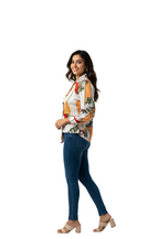 Geo Printed Crepe Fabric Top for Women