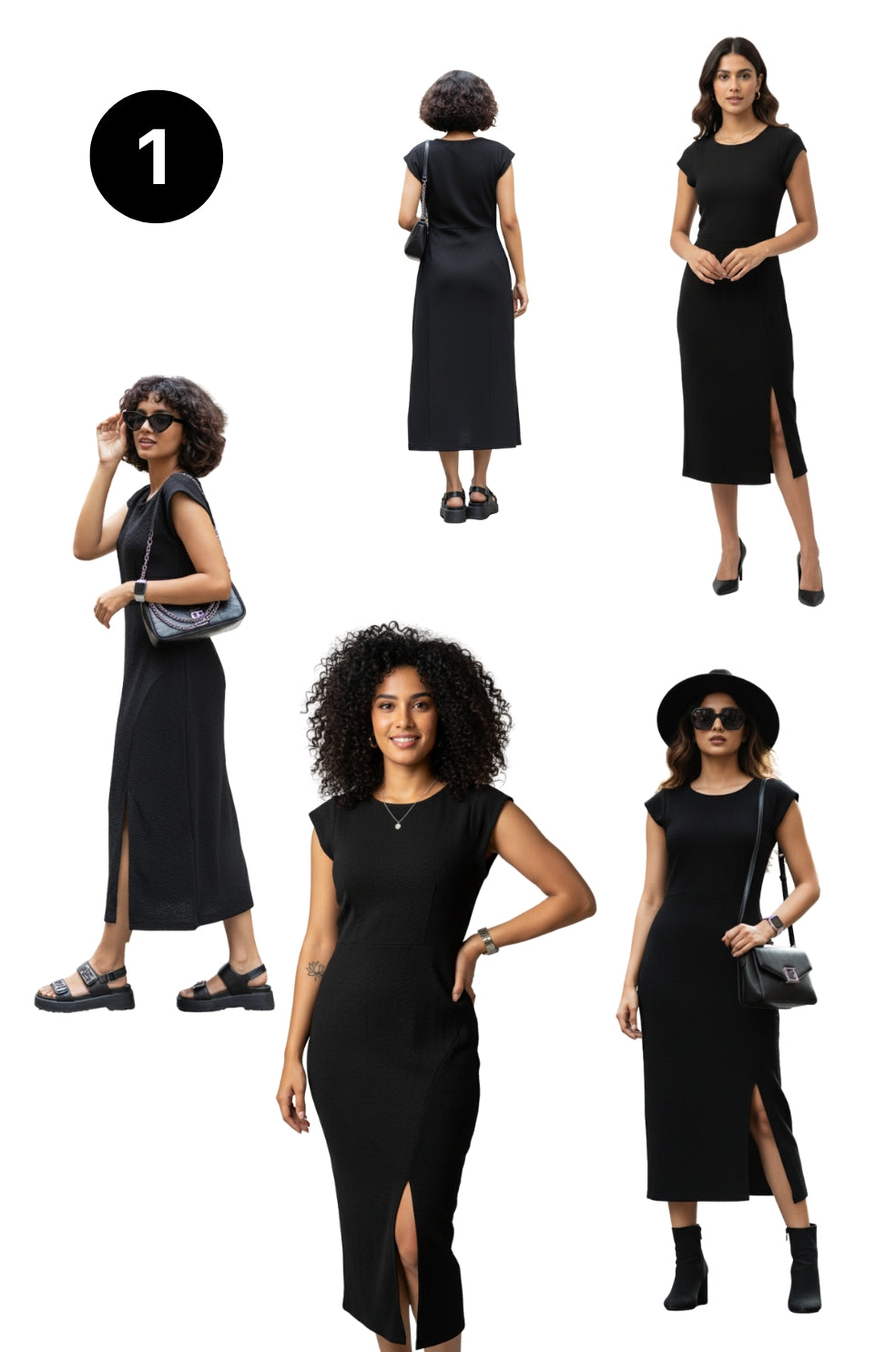 Women's Party Wear Dress Combo Pack of 4