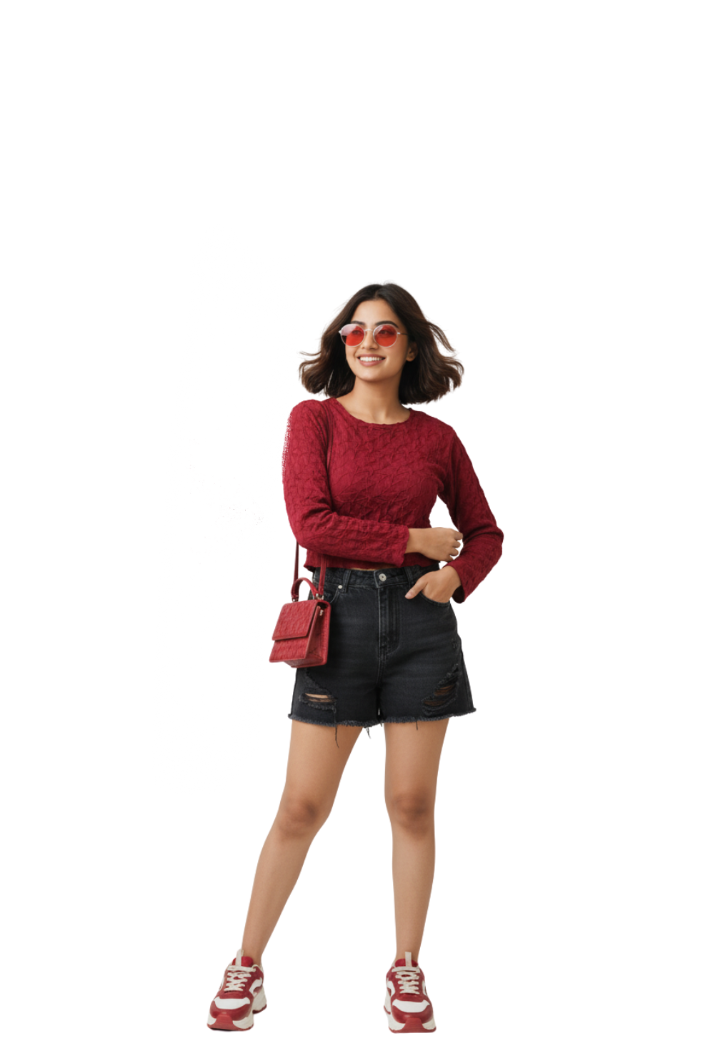 Red Crop Top for Women