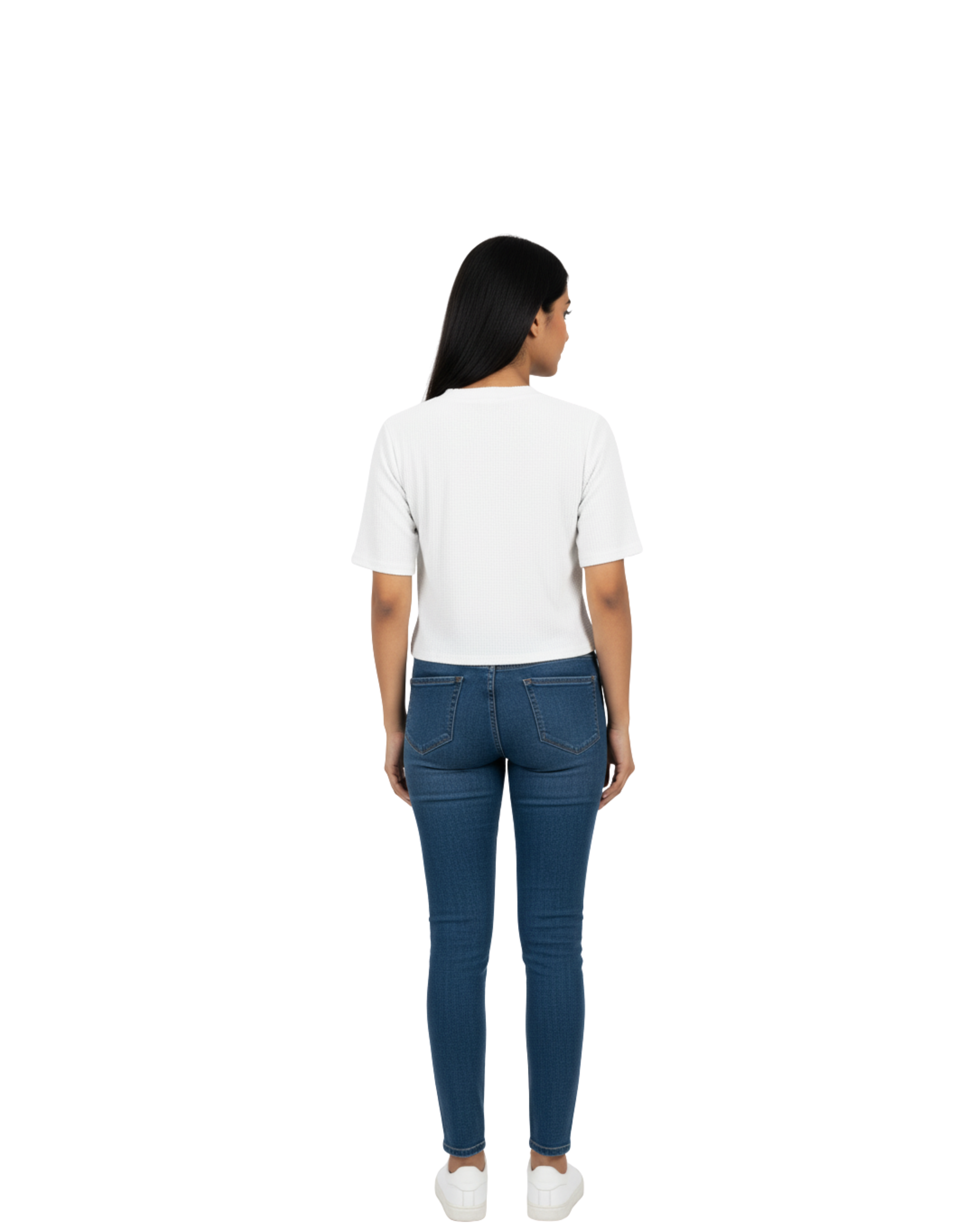 White Flower Short Top for Women