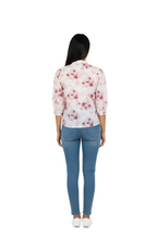 Floral High Neck Top for Women in Pink