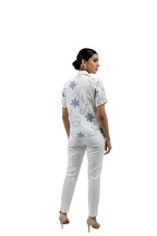 Embroidery Top for Women in Purple
