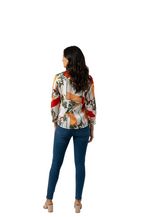 Geo Printed Crepe Fabric Top for Women