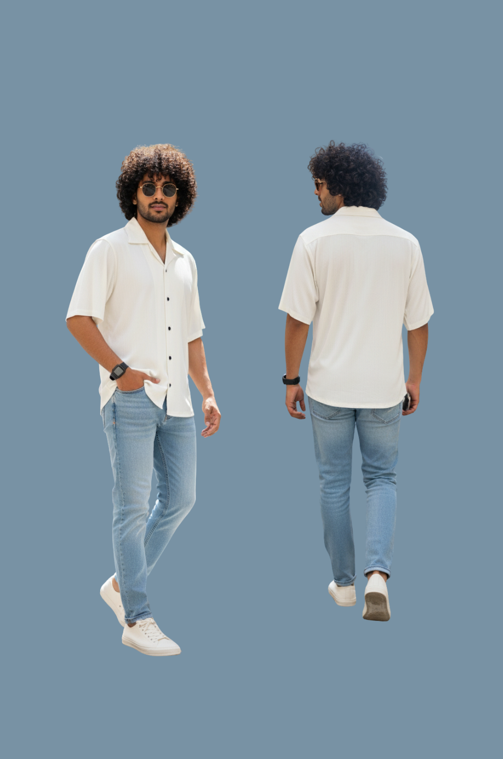 Men’s Slim Fit Shirt in White Colour
