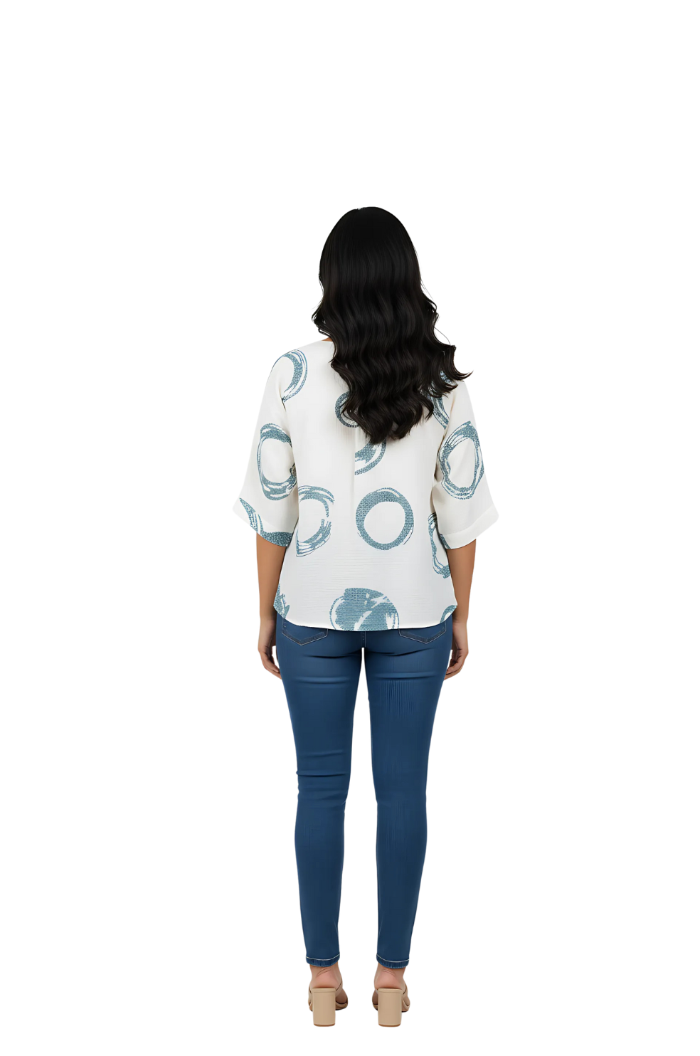 Printed Tops for Women in White