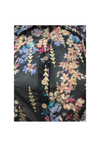 Floral Print Chiffon Fabric for Women in Black