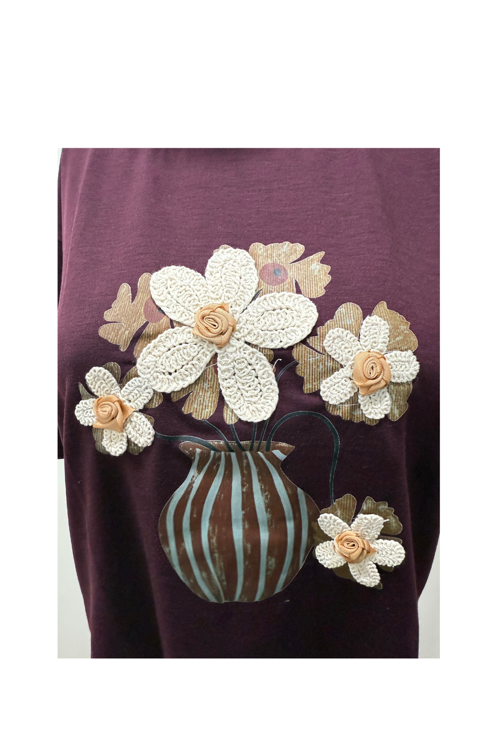 Oversize T-Shirt for Women in Maroon Colour
