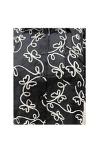 White Cotton Hand Embroidery Designs Top for Women in Black