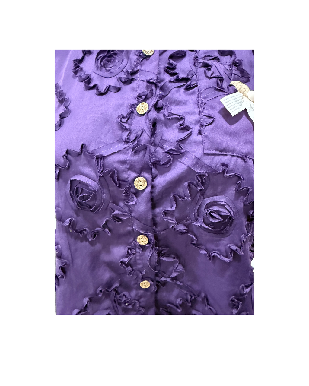 Floral Pattern Cotton Shirt for Women in Purple