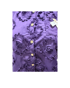 Floral Pattern Cotton Shirt for Women in Purple