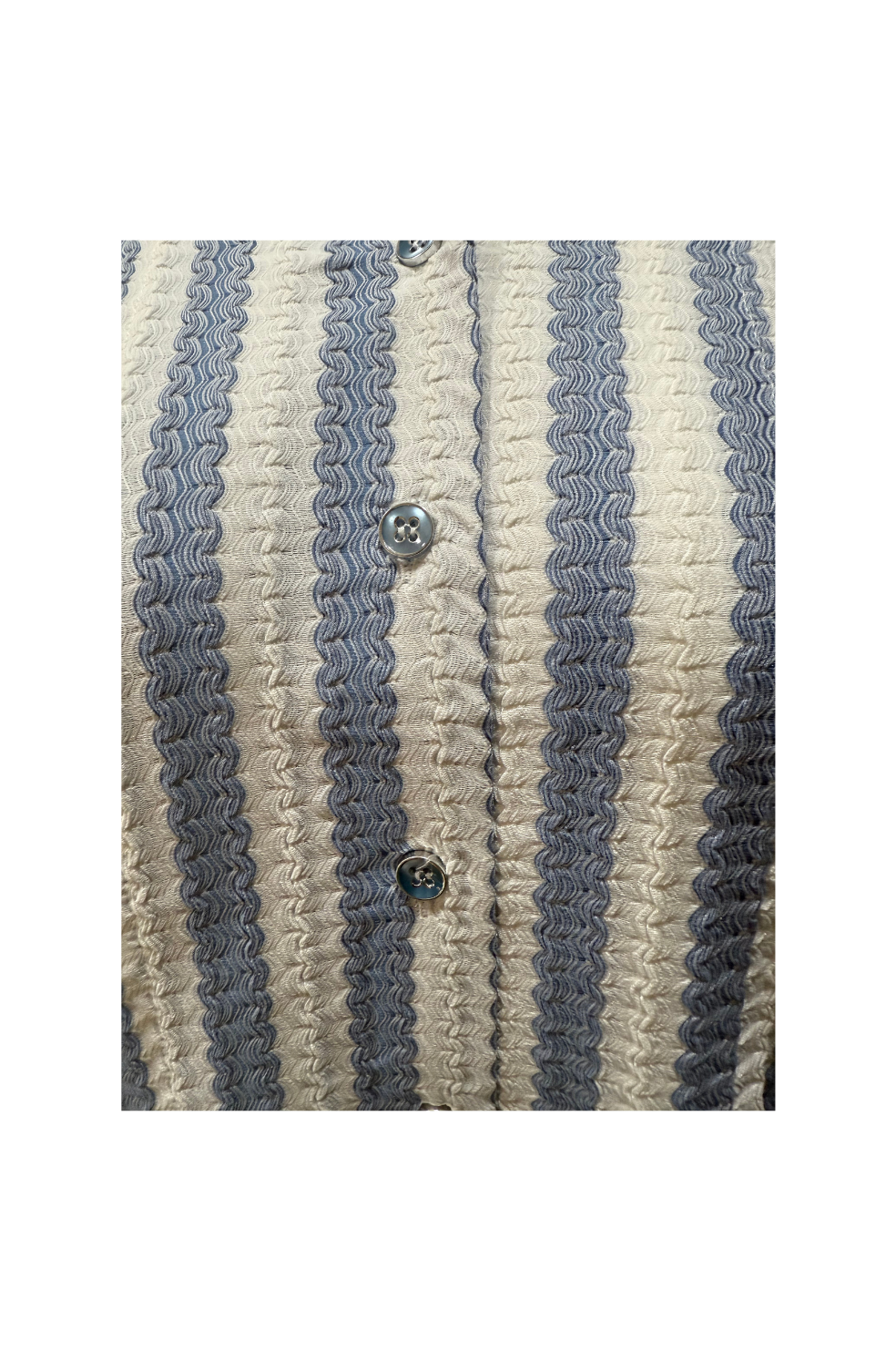Textured Sleeve Shirt for Women in Sky Blue