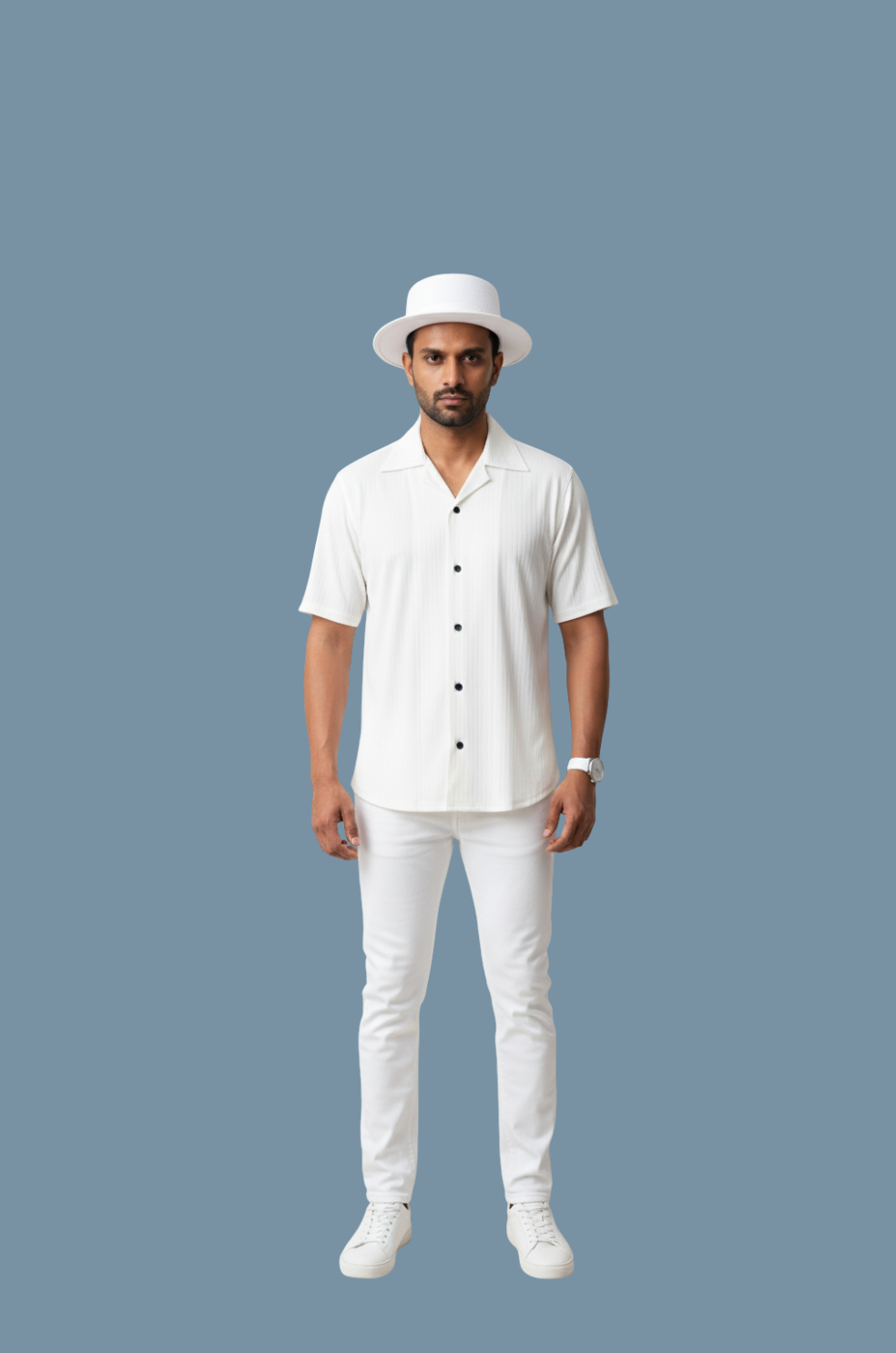 Men’s Slim Fit Shirt in White Colour