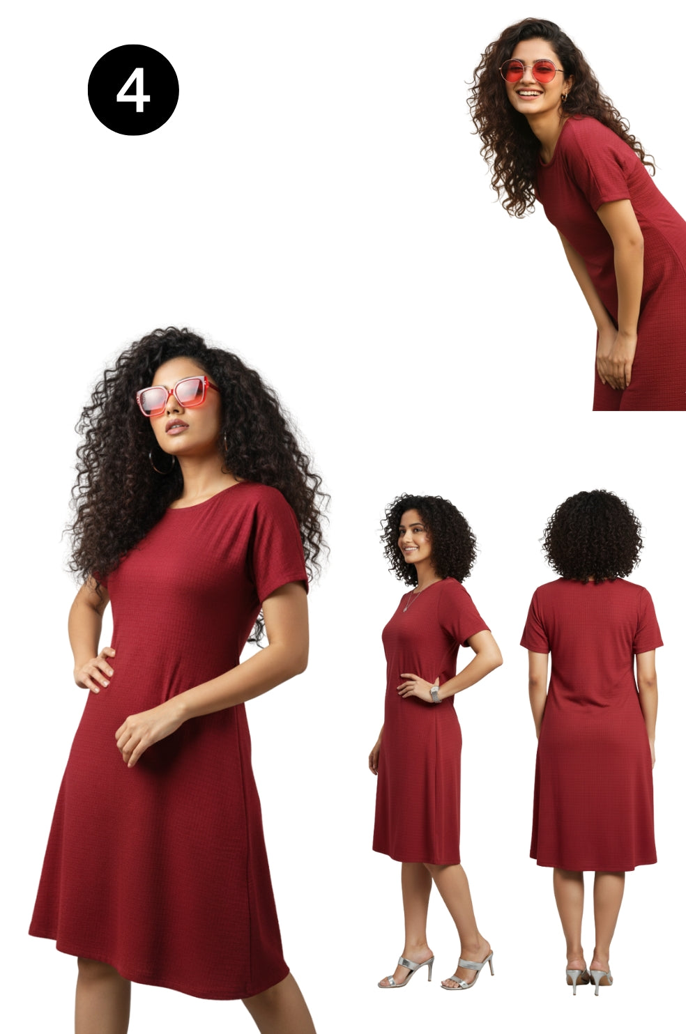 Women's Party Wear Dress Combo Pack of 4