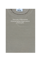 Grey Popcorn Fabric Round Neck T-Shirt  for Men