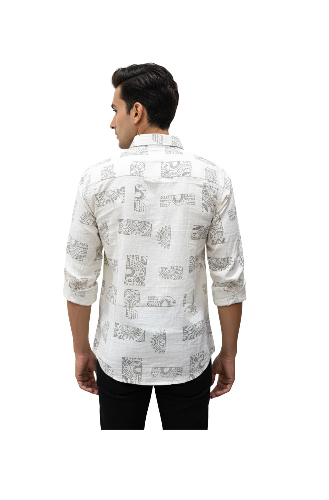Sage Green Printed Shirts for Men