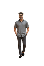 Grey Knitted Shirts for Men