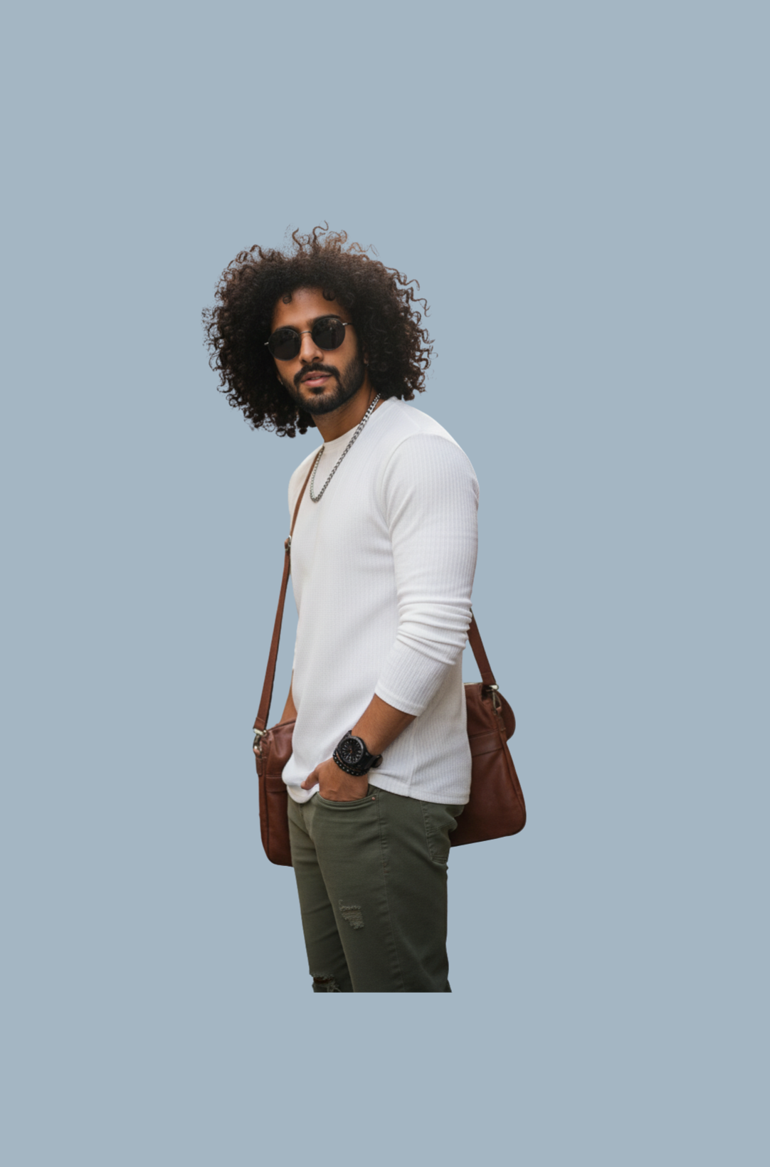 White Full Sleeve T-Shirt for Men