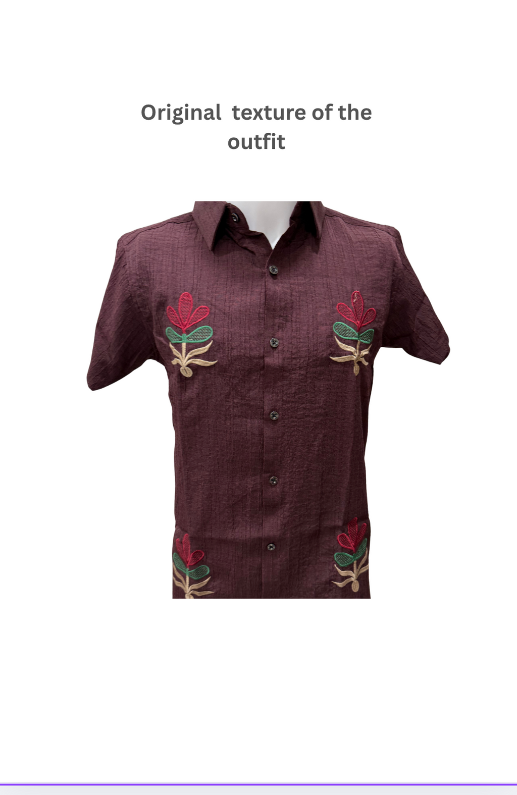 Burgundy Casual Half Sleeve Shirts for Men