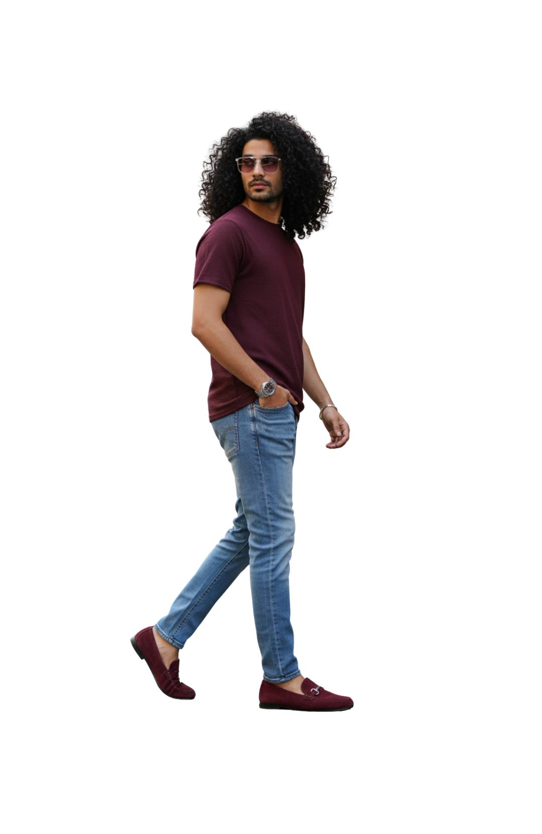 Popcorn Half Sleeve T-Shirt for Men