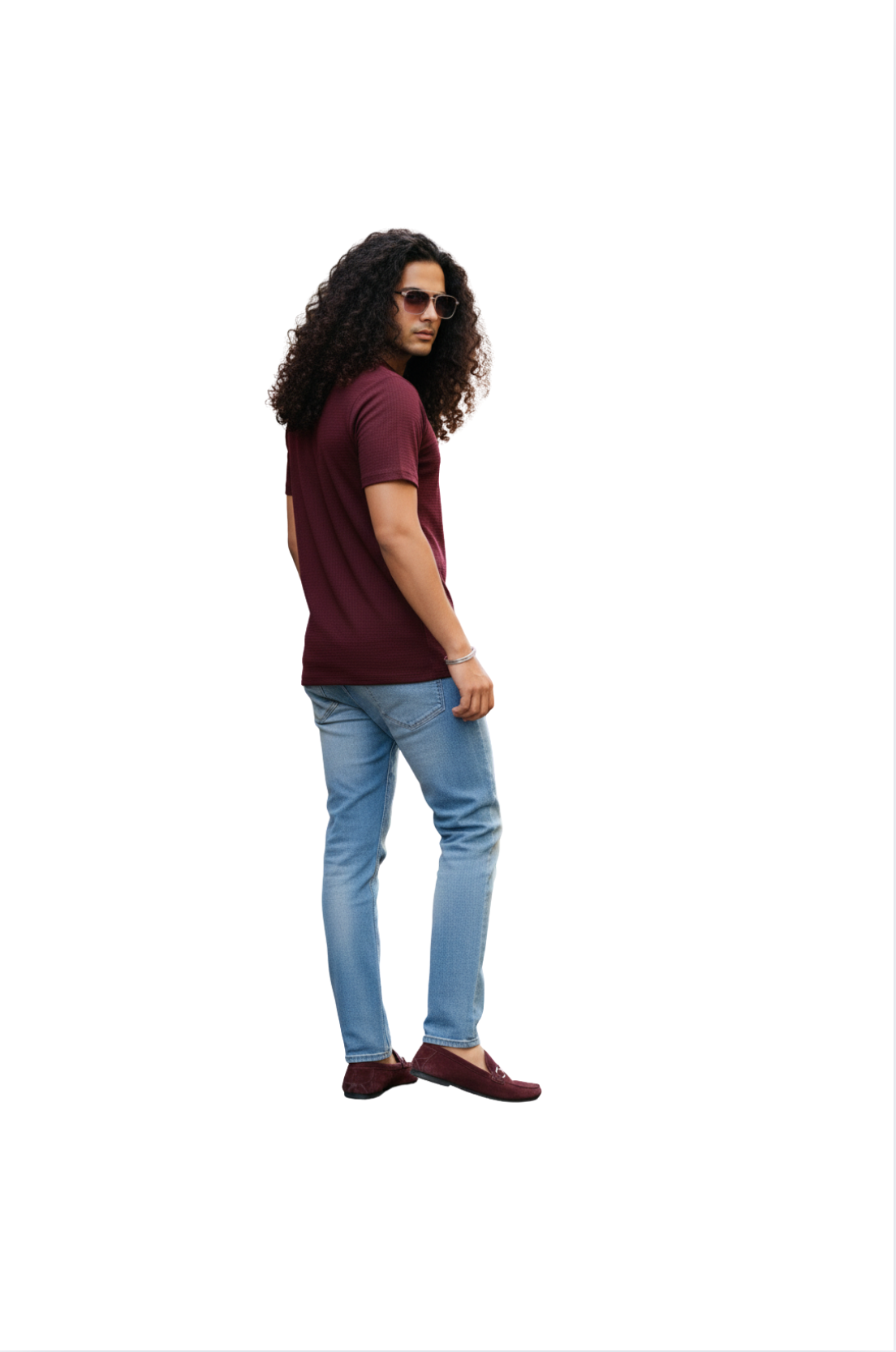 Popcorn Half Sleeve T-Shirt for Men