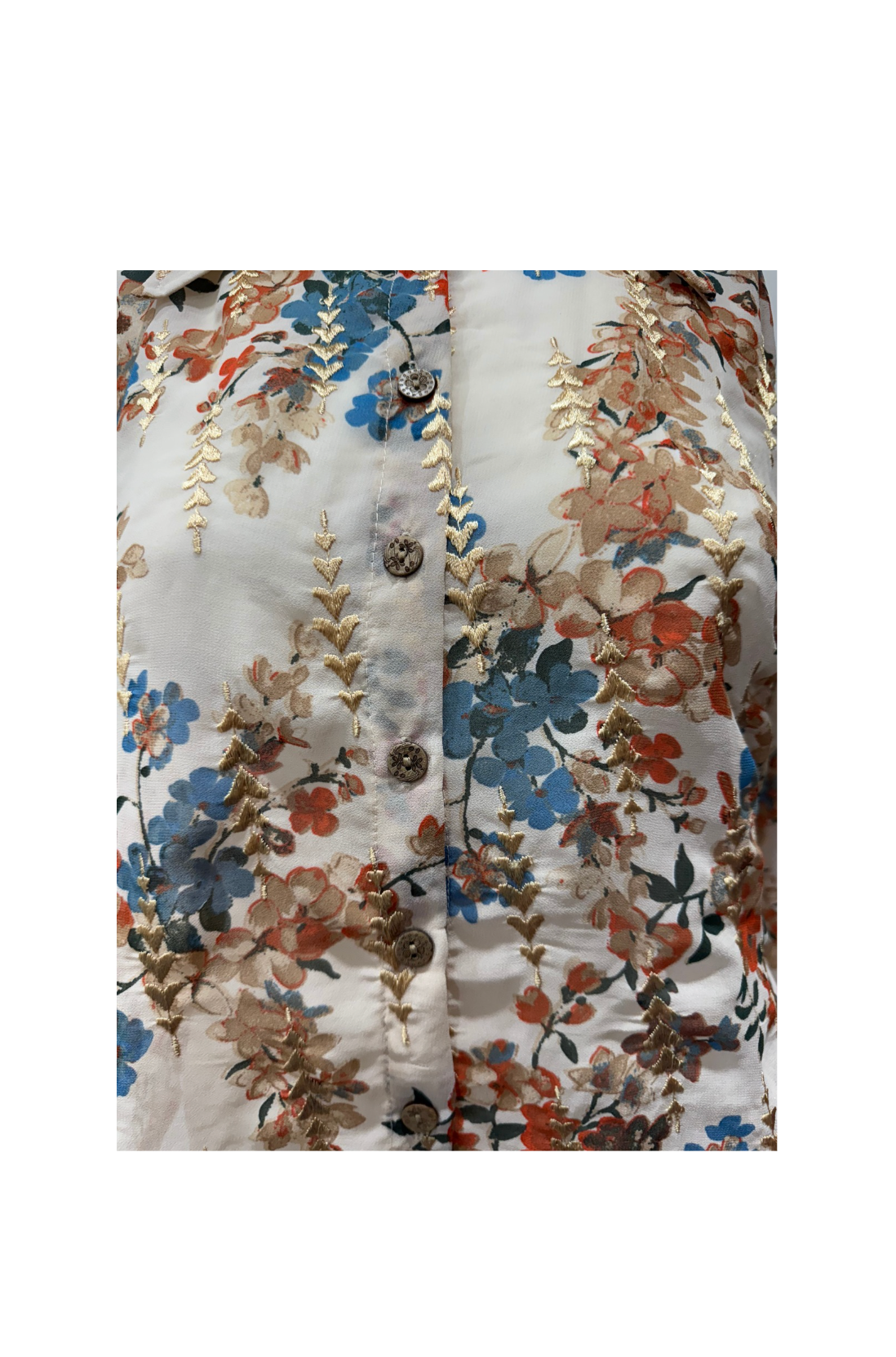 Floral Print Chiffon Top for Women