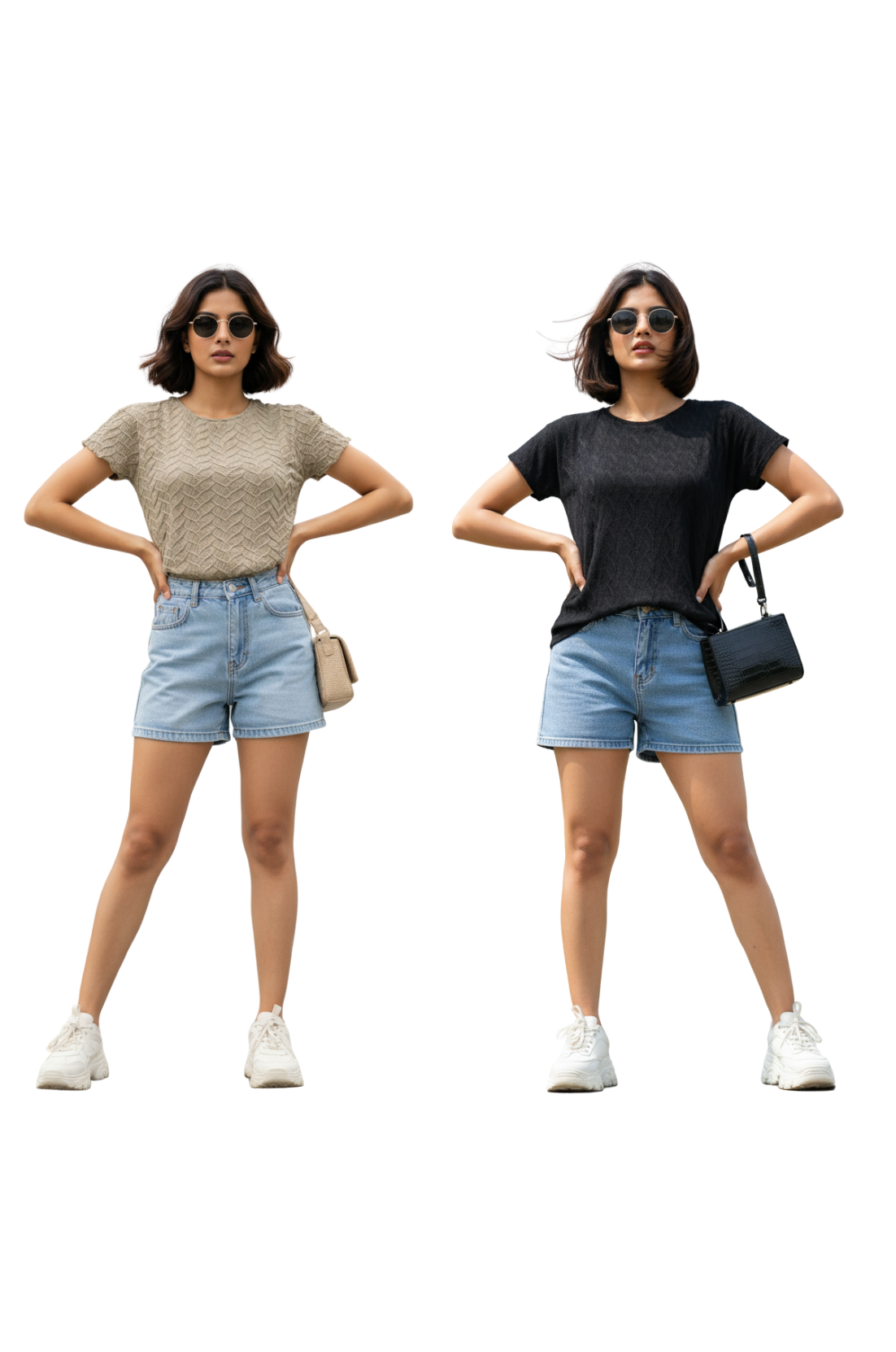 Women’s Textured Knit Tops Combo – Stylish Coordinated Outfits