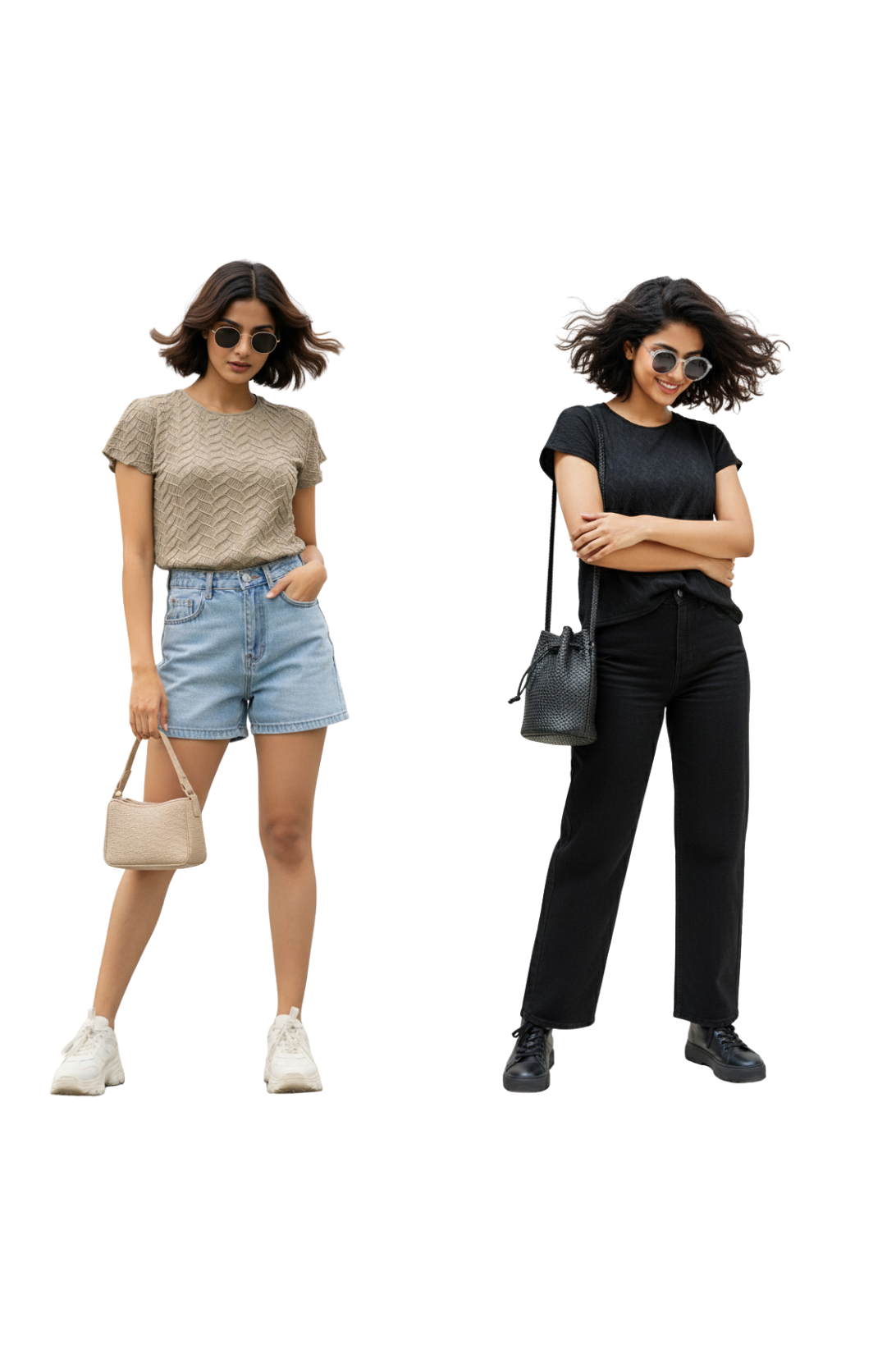 Women’s Textured Knit Tops Combo – Stylish Coordinated Outfits
