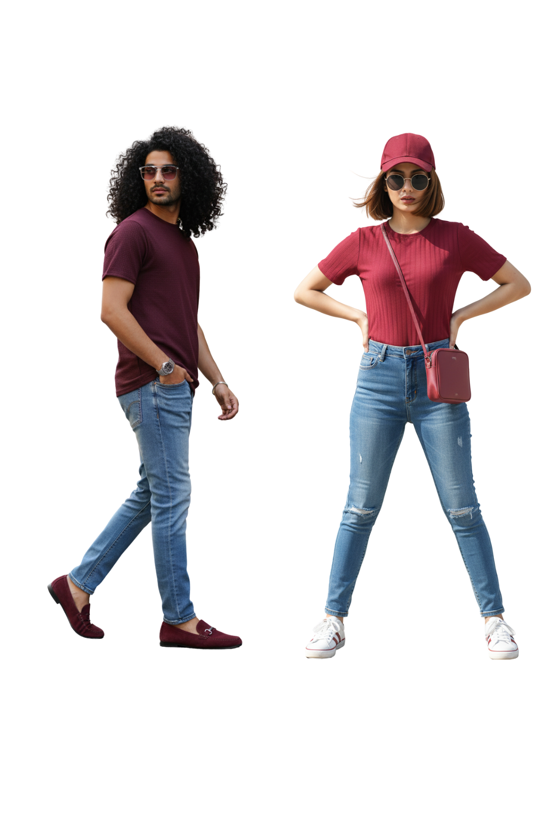 Matching T-Shirt Couple Combo – Trendy Outfit for Couples