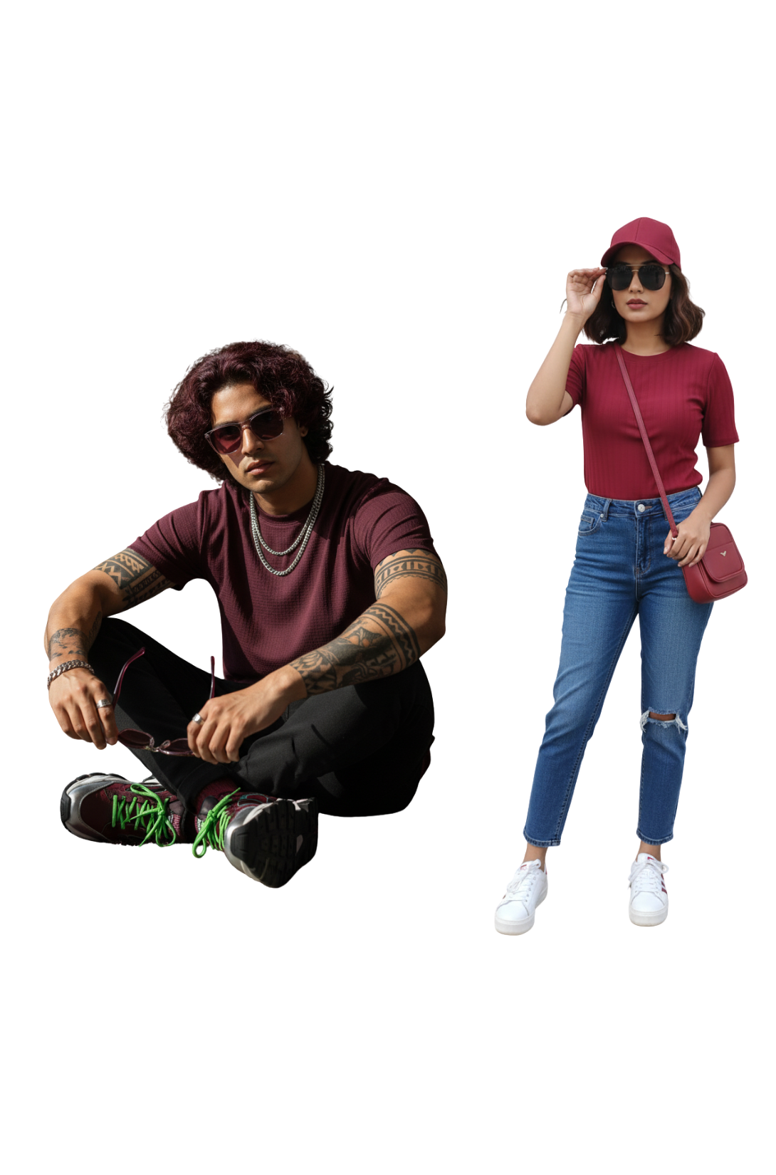 Matching T-Shirt Couple Combo – Trendy Outfit for Couples