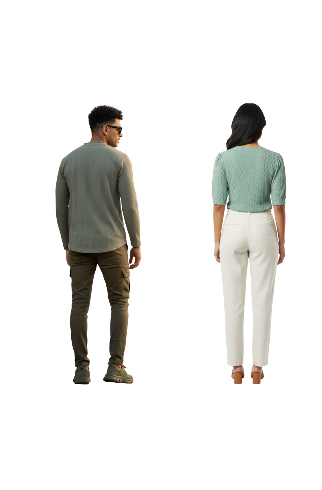 Coordinated Textured Couple Tops Combo – Matching Outfit for Couples