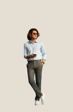 Poplin Shirt for Men in Light Blue