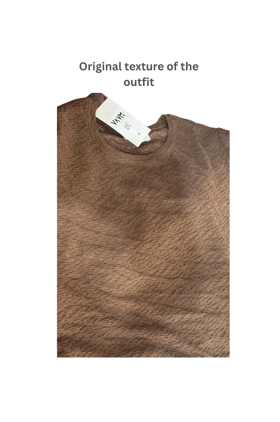 Up Neck Bell Sleeve Top for Women in Brown