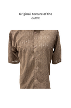 Brown Crochet Shirts for Men – Open-Knit Button-Down
