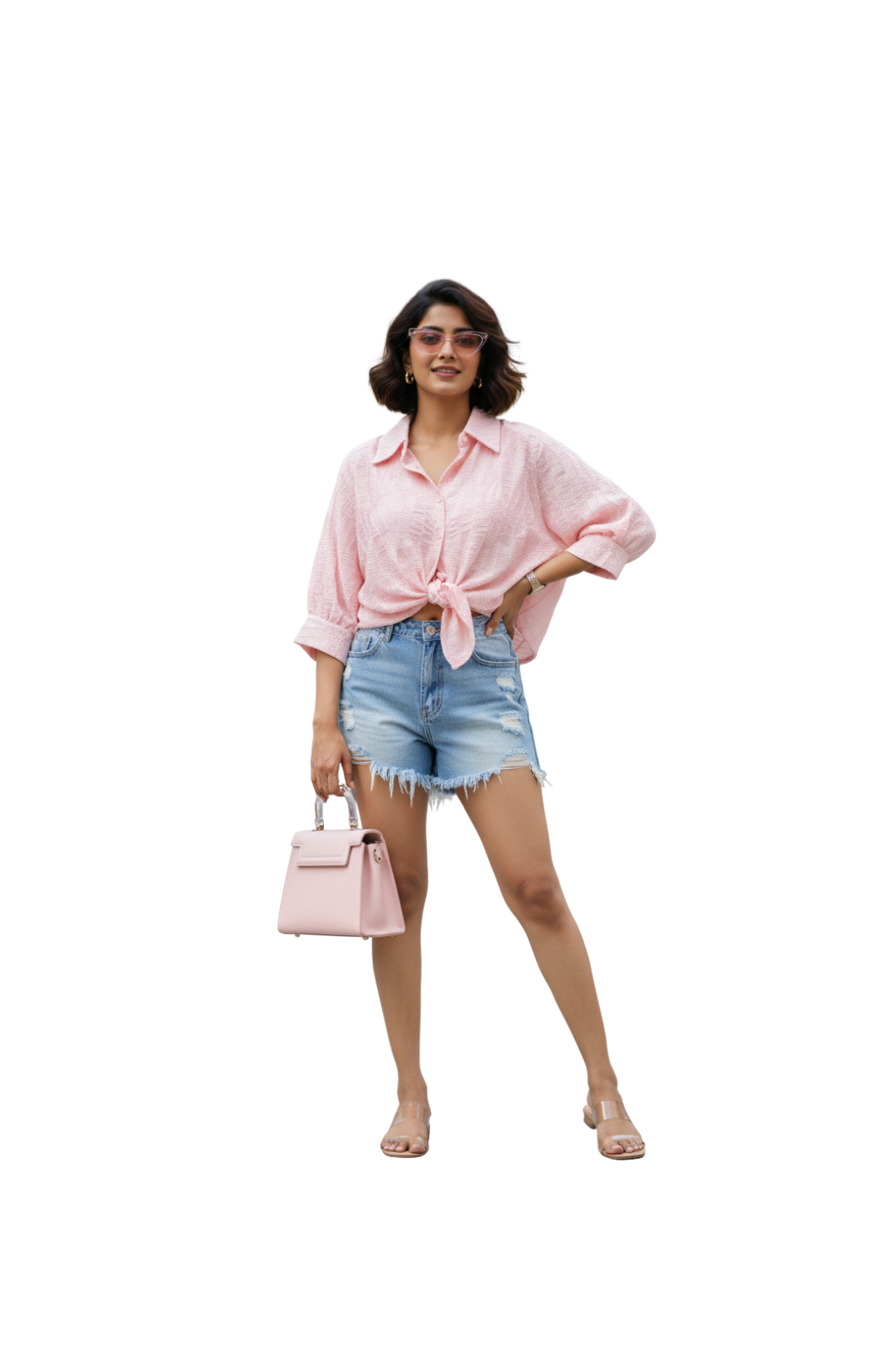Women’s Oversized Shirt in Pink | Trendy Loose Fit Shirt | Hava Fashions